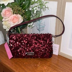 NWT Kate Spade ♠️ Kiki Sequin Convertible Wristlet